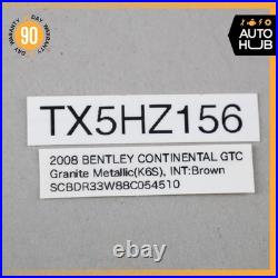 03-10 Bentley Continental GTC Front Left Side Seat Belt Seatbelt Buckle OEM