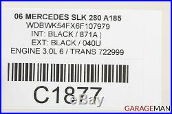 05-11 Mercedes R171 Slk280 Front Left Driver Side Seatbelt Seat Belt Buckle Oem