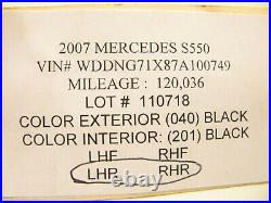 07-09 Mercedes W221 S550 S600 S65 Rear Center Seat Belt Retractor Buckle 110718