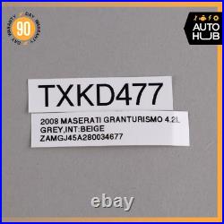 08-19 Maserati GranTurismo M145 Front Left or Right Seat Belt Buckle Beige OEM