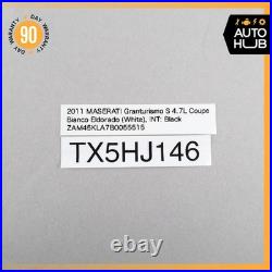 08-19 Maserati GranTurismo M145 Front Left or Right Seat Belt Buckle Black OEM