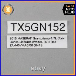 08-19 Maserati GranTurismo M145 Front Left or Right Seat Belt Buckle Red OEM