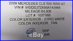 09-11 Mercedes W219 CLS550 CLS63 SEAT BELT BUCKLE PRETENSIONER LEFT DRIVER 1016