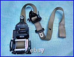 10-17 OEM MERCEDES E C207 COUPE FRONT DRIVER LEFT SIDE SEAT BELT RETRACTOR beige