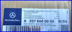 10-17 OEM MERCEDES E C207 COUPE FRONT DRIVER LEFT SIDE SEAT BELT RETRACTOR black