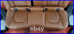 14-17 Maserati Ghibli Front Left & Right Complete Seat Cushion Assembly Brown