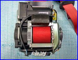 14-19 OEM MERCEDES C W205 FRONT DRIVER LEFT SIDE SEAT BELT RETRACTOR red