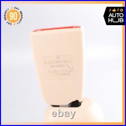 14-20 Mercedes W222 Maybach S600 S550 Rear Right Side Seat Belt Buckle Beige OEM