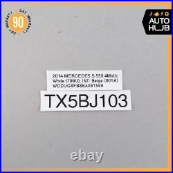 14-20 Mercedes W222 S550 S600 Rear Right Side Seat Belt Buckle Beige OEM