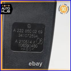 14-20 Mercedes W222 S65 S600 Rear Right Side Seat Belt Buckle Black OEM