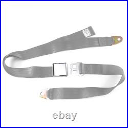 1941-1948 Early Car 2pt Airplane Buckle Gray Seat belt Kit with Mounting Brackets