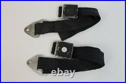 1964 Corvette Original Black seat belts pair, IC-8000 buckles, Irving Air chute