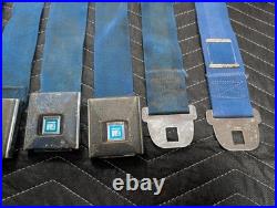 1968 1969 GM Blue Seatbelts Buick Chevy Olds Pontiac Seat Lap Belts 1970 1968 1969 GM Blue Seatbelts Buick Chevy Olds Pontiac Seat Lap Belts 1970