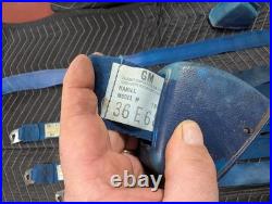 1968 1969 GM Blue Seatbelts Buick Chevy Olds Pontiac Seat Lap Belts 1970 1968 1969 GM Blue Seatbelts Buick Chevy Olds Pontiac Seat Lap Belts 1970