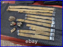 1968 1969 GM Deluxe Gold Seatbelts Buick Chevy Olds Pontiac Seat Lap Belts