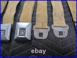 1968 1969 GM Deluxe Gold Seatbelts Buick Chevy Olds Pontiac Seat Lap Belts