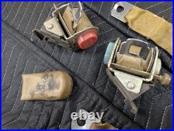 1968 1969 GM Deluxe Gold Seatbelts Buick Chevy Olds Pontiac Seat Lap Belts