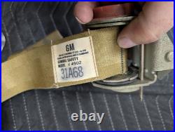 1968 1969 GM Deluxe Gold Seatbelts Buick Chevy Olds Pontiac Seat Lap Belts
