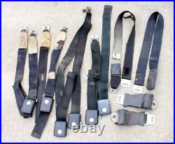 1968 1969 Mustang Full Set of Double Buckle Seatbelts with Front Retractors