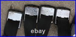 1968 1969 Mustang Full Set of Double Buckle Seatbelts with Front Retractors