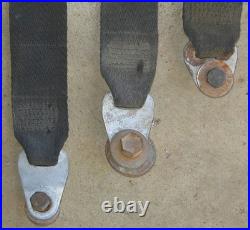 1968 Volkswagen Repa Seat Belt Pair (2) Belts Buckle Receiver Used Orig VW 68