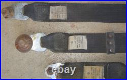 1968 Volkswagen Repa Seat Belt Pair (2) Belts Buckle Receiver Used Orig VW 68