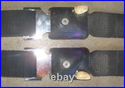 1968 Volkswagen Repa Seat Belt Pair (2) Belts Buckle Receiver Used Orig VW 68