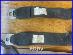 1969 69m mustang Sportroof Fastback black seat belts with mounting bolts