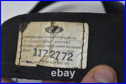 1972 72 Torino lap seat belt Black Ford rear right Passenger side buckle 1972 72 Torino lap seat belt Black Ford rear right Passenger side buckle