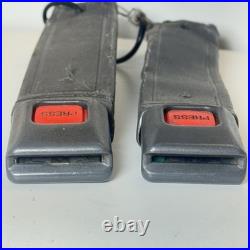 1987 Toyota 4Runner Front Seat Belt Buckles Gray OEM Pair with Pigtail