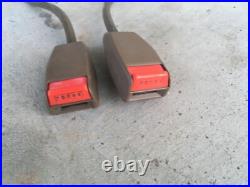 1988-1991 Isuzu Trooper Seat Belt Buckle Female Receptacle Set Pair OEM Brown