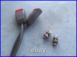 1988-1991 Isuzu Trooper Seat Belt Buckle Female Receptacle Set Pair OEM Brown