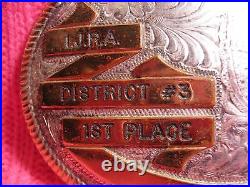 1st Place Roping MONTANA SILVERSMITHS I. J. R. A. Rodeo Trophy Belt Buckle