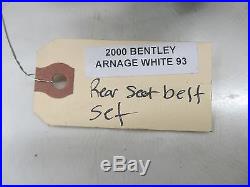 2000-2004 BENTLEY ARNAGE OEM REAR SEAT BELT/ BELT BUCKLE SET BARLEY COLOR