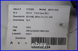 2012 2013 2014 2015 2016 2017 2018 BMW F30 F36 F32 Driver Black Seat belt Buckle