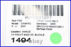 2016 2023 Chevrolet Camaro Front Left Side Seat Belt Buckle Oem 84231151