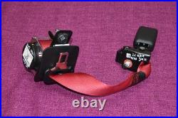 2019-2023 Genesis G70 Rear Center Middle Seat Belt Retractor Buckle Red OEM 34k