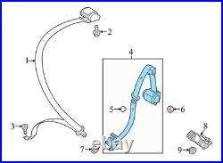 2022-2024 AUDI A3 REAR Center SEAT BELT Retractor With Buckle 8Y0857807J