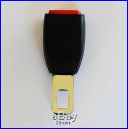 25mm Tongue Heavy Duty Car Vehicle Seat Belt Extension Extender Buckle Lock Clip