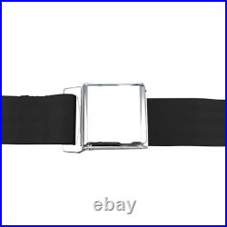 2PC 2 Point Black Lap Seat Belt with DOT Cert 88 Inch Pair SafTboy STBSB2LABKPR