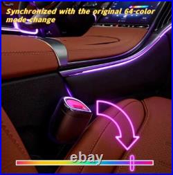 2Pcs W214 64 Color Seat Belt Buckle Ambient Light For 2024 Mercedes Benz E Class