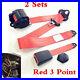 2X_3_Point_Retractable_Automatic_Red_Car_Front_Seat_Safety_Seat_Belt_Buckle_Kit_01_ftcd