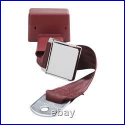 2 Point Retractable Lap Seat Belt Lift Buckle / Maroon