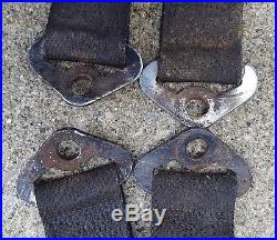 2 Sets 1960's Irving Irvin Air Chute IC-8000 Seat Belt Buckle & Male WithStraps