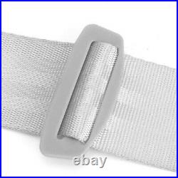 2 Sets Car Front Seat Belt Buckle Kit Automatic Retractable Safety Straps Gray