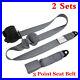 2_Sets_Gray_3_Point_Car_Front_Seat_Belt_Buckle_Kit_Retractable_Safety_Straps_01_bs