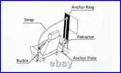 2 Sets Gray 3 Point Car Front Seat Belt Buckle Kit Retractable Safety Straps 2 Sets Gray 3 Point Car Front Seat Belt Buckle Kit Retractable Safety Straps