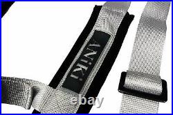 2 X Aniki Gray 4 Point Aircraft Buckle Racing Seat Belt Harness Fits Polaris Utv