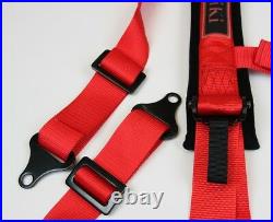 2 X Aniki Red 4 Point Aircraft Buckle Racing Seat Belt Harness Fits Polaris Utv