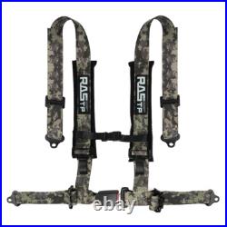 2 X Camo Camouflage Seat Belts 4 Point Racing Harness Buckle For ATV UTV Go-Kart